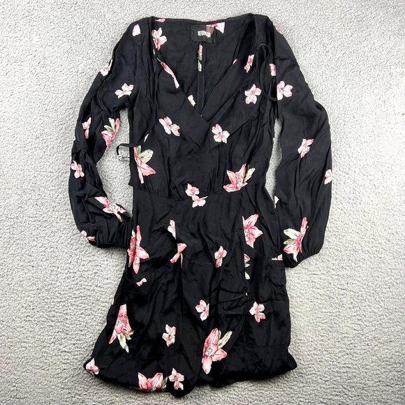 Reformation Dresses & Skirts - Reformation Misha Leilani Floral Pocket Dress Womens Size 2 XS Black